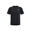 Solid Crew Neck Reflective Short Sleeve T-Shirt Men Tops Black 1377054-001