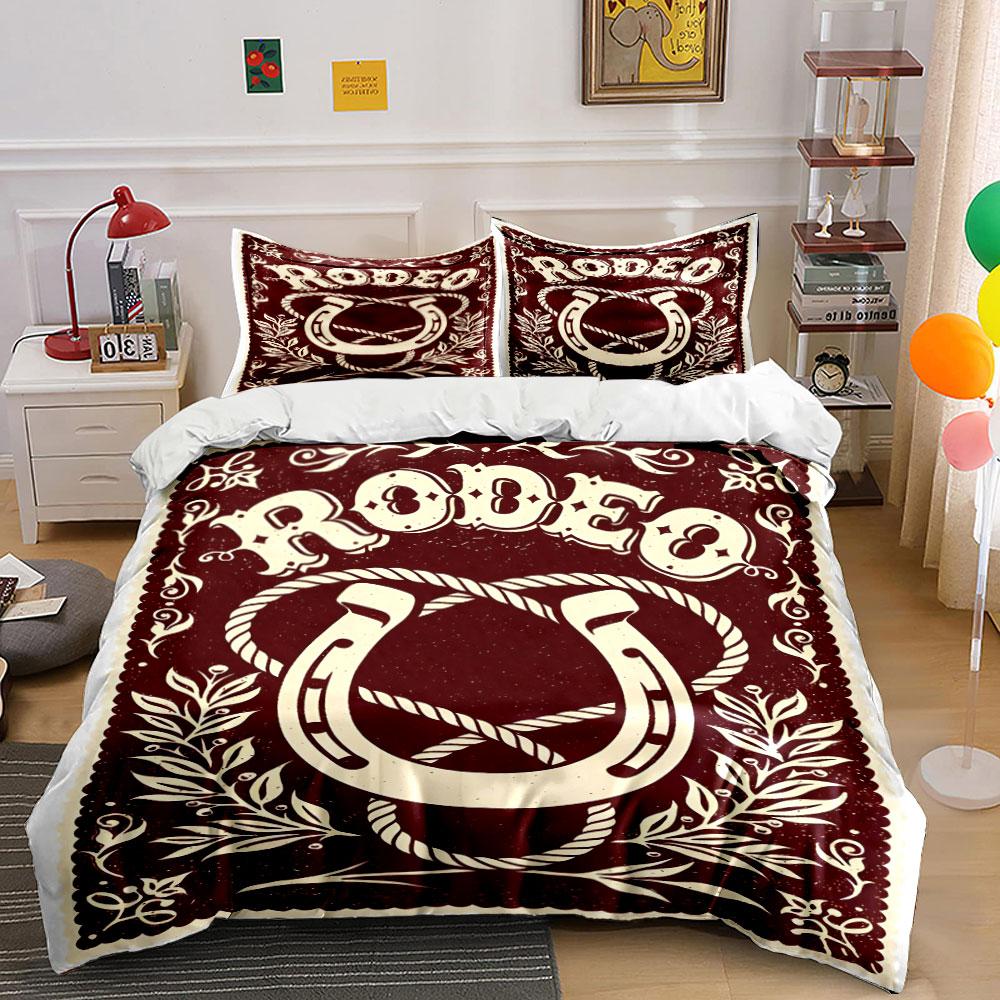 Horseshoe, rope, floral accents. Bedding sets Duvet cover sets Duvet covers Pillowcases(1 * Duvet Cover 2 * Pillowcases without duvet insert)