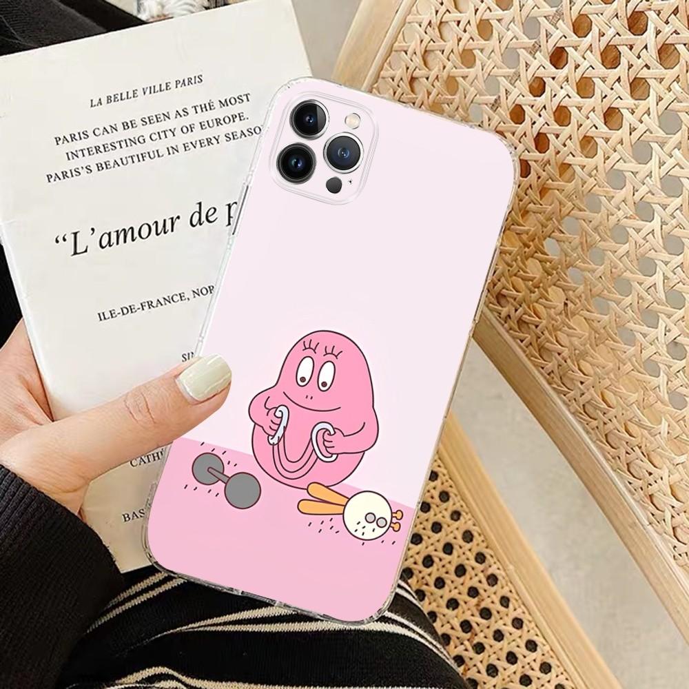 Cartoon Barbapapa Phone Case For iPhone 14 13 12 Mini 11 Pro XS Max X XR SE 6 7 8 Plus Soft Silicone Cover