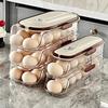 Transparent Stackable Refrigerator Storage Multi-layer Refrigerator Automatic Rolling Egg Tray Automatic Egg Storage Box