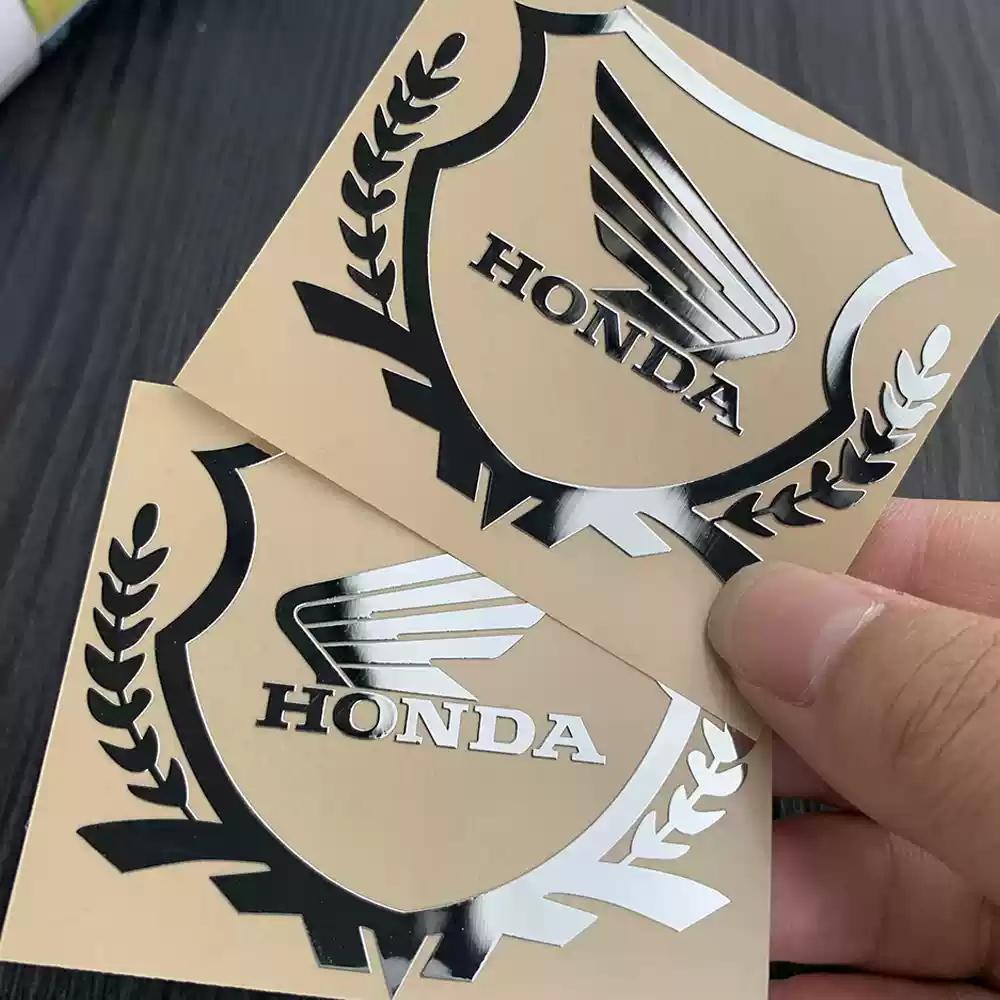 Silver Reflective Car Stickers for HONDA, Suitable for Modifying Motorcycle, Racing Helmet Fuel Tank Exhaust Pipe Decoration.