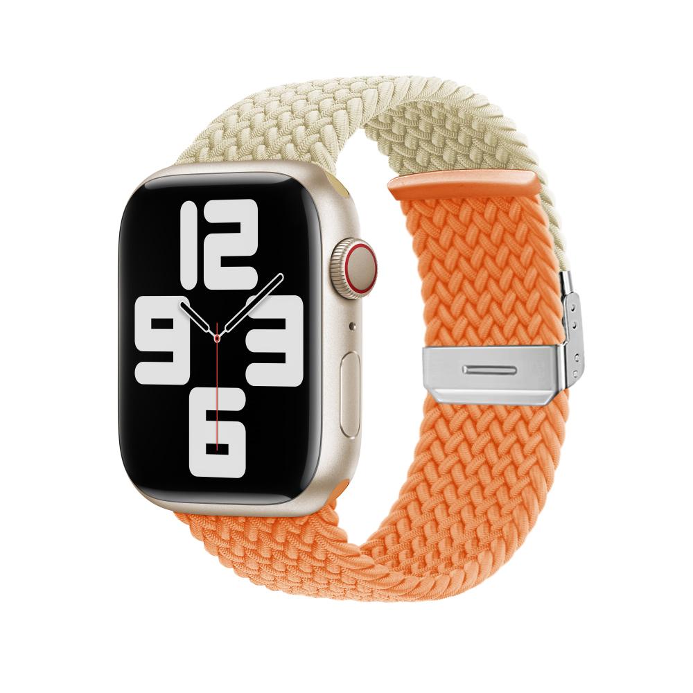 Плетеный нейлоновый ремешок для Apple Watch Band Ultra 10 9 8 7 49 мм 46 мм 45 мм 44 мм Регулируемый браслет 6 5 4 SE 41 мм 42 мм 40 мм Correa