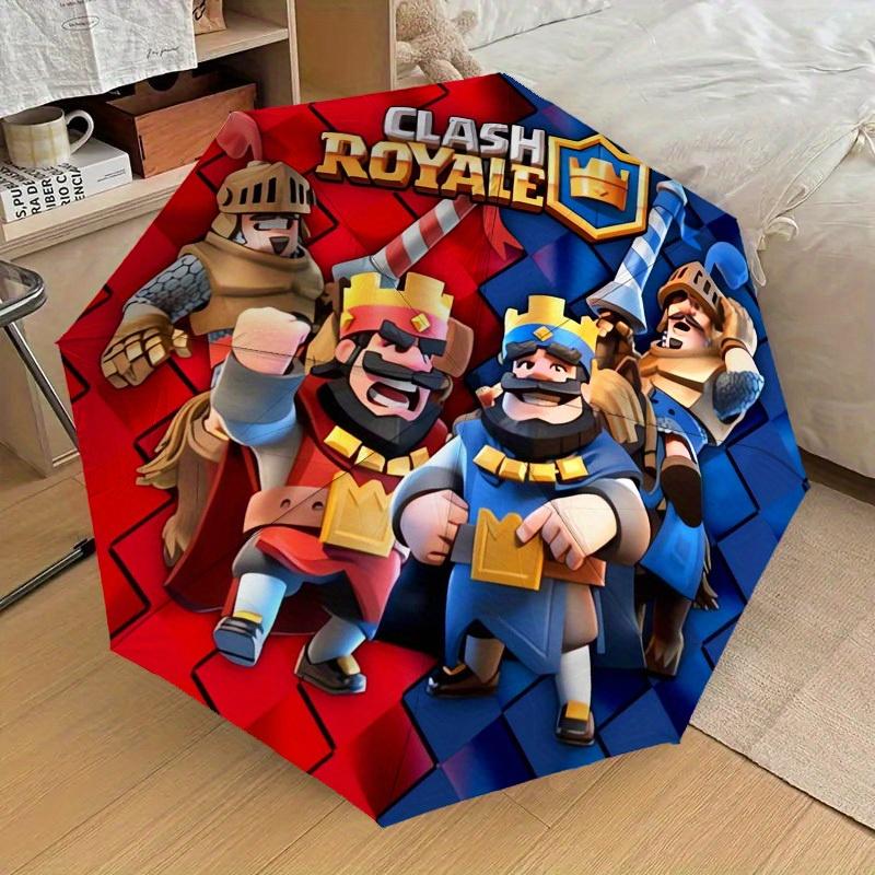 1pc Clash Royale Royal Battle Themed High-quality Umbrella,Automatic Opening and Closing Umbrella,Multi-functional Umbrella G0811071