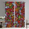 Разделитель Граффити Искусство Тюль для Спальни Противомоскитные Шторы 2 Части Хэллоуин Украшения Элегантные Шторы Для Комнаты Оттенки Ребенок