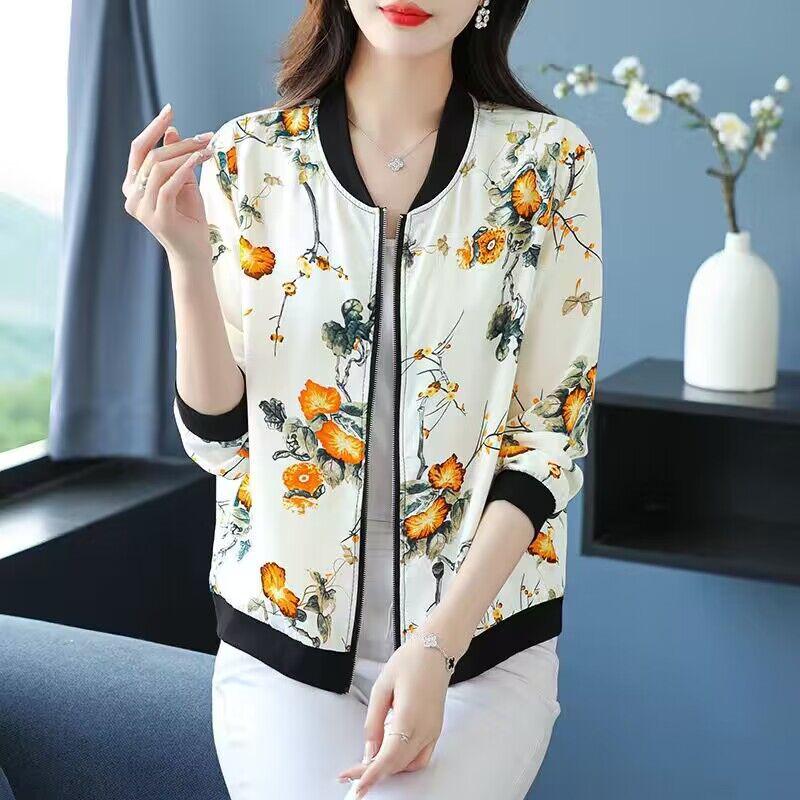 2025 Stylish Women's Large Ice Silk Sun Protection Chiffon Jacket - Long Sleeves, Beach and Holiday Ready