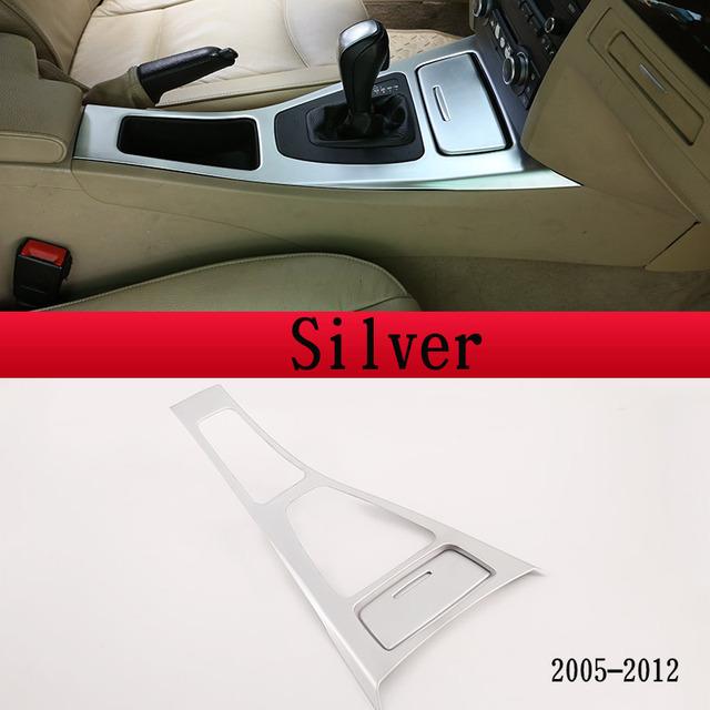 Левый руль для BMW 3 серии E90 E92 E93 2005-12 ABS карбоновое волокно/серебристая центральная консоль рамка рычага переключения передач наклейка на панель автомобиля