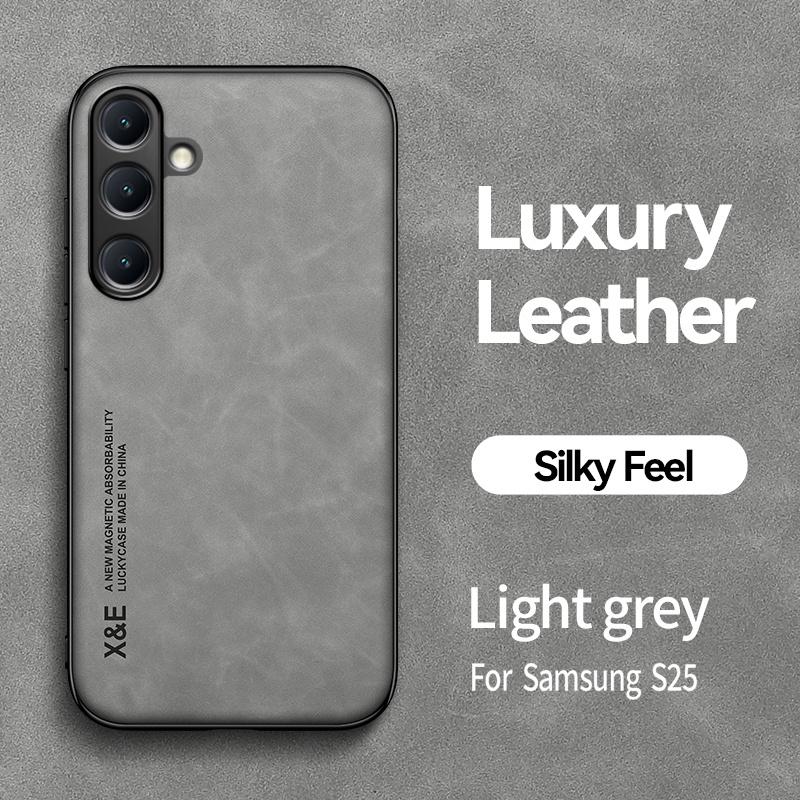 Роскошный кожаный магнитный чехол для Samsung Galaxy S25 Ultra 5G Мягкий силиконовый противоударный чехол для Galaxy S 25 Plus S25Ultra Funda