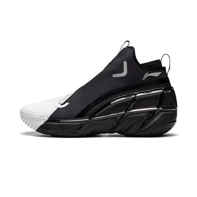 Баскетбольные кроссовки Li Ning BadFive 4 с амортизацией, нескользящие, износостойкие, средней высоты, мужские, Черно-белые ABFU031-1