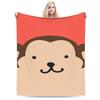Monkey Blanket Autumn Hoho Cozy Throw Blanket For Girls Home Decor Flannel Bedspread Bed Cover