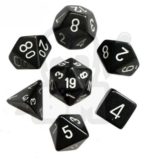 Bmposbl 7 kości rpg czarne matowe