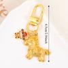 Chinese Style Horse Key Ring Gold Zodiac Pony Bag Pendant Retro Gold Pony Keychain  Birthday Gift