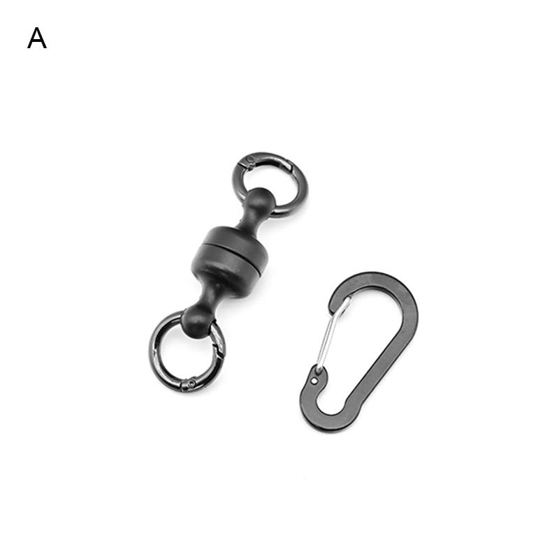 Магнитный держатель для выпуска рыболовной сетки со шнурком Инструмент для нахлыста Сильный магнит Карабин Брелок Эластичный спиральный растягивающийся шнур