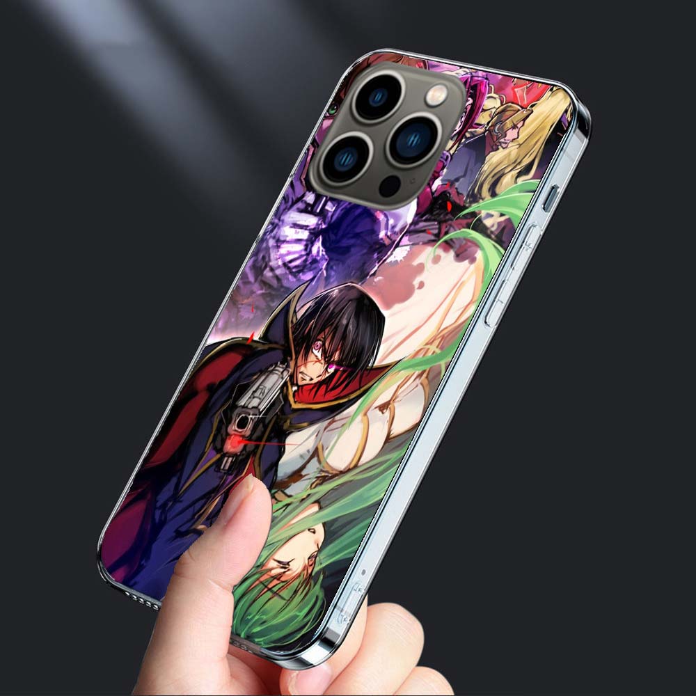 Чехол для телефона с кодом G-Geass Zero Anime для Iphone 16E 15 Pro 14 Plus 17E 16 17 Pro Max Air 11 12 13 Mini Ударопрочный Capa Милый Cov