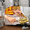 1pc miya atsumu Blanket with Custom Name, Gift, for Men and Women, Soft Blanket, Good for Sofa Bed Couch Travel, Lightweight Flannel Blanket