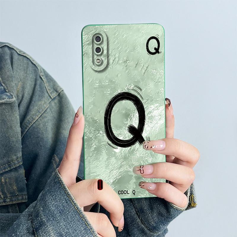Для Samsung Galaxy A01 A015 Мягкий Жидкий Силиконовый Чехол для Телефона SamsungA01 Защитный Чехол Сладкий Цветок Буква Печатная Задняя Крышка