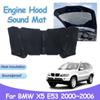 Звуковая накладка на капот двигателя для BMW X5 E53 3.0i 2000~2006, теплоизоляция автомобиля, хлопковые огнестойкие чехлы, подкладка, аксессуары для деталей интерьера