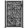 VidaXL Black Garden Gate 105x155 Cm Steel Tracery Design, Fence Door, Outdoor Door, Metal Door, 4100981