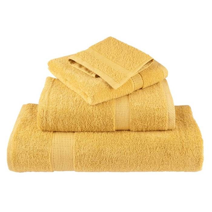VidaXL Serviettes de toilette premium SOLUND 4 pièces Or 30 x 30 cm 600 g/m² 137276