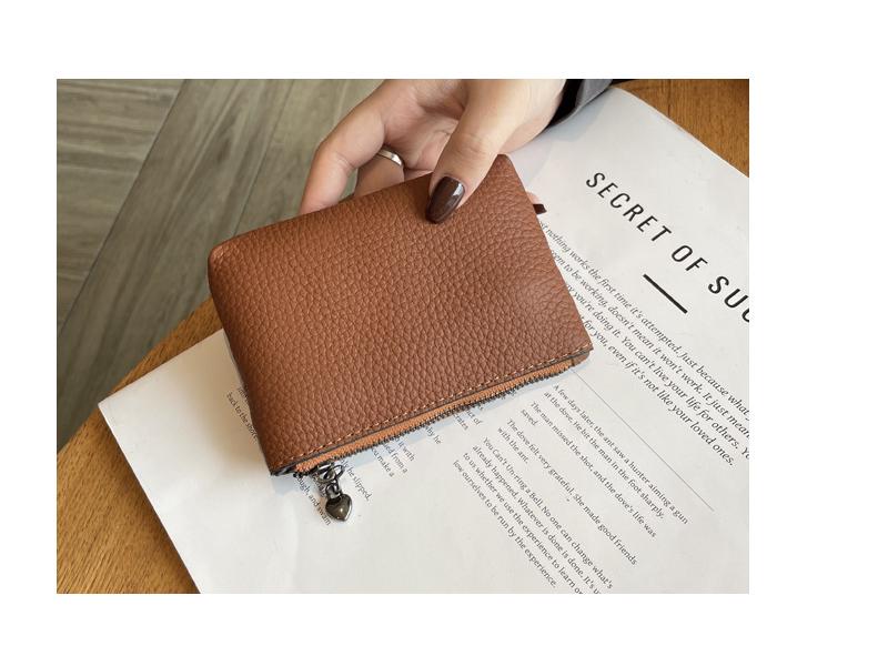 Женский мини кошелек для монет из натуральной кожи - Новый модный стиль 2025