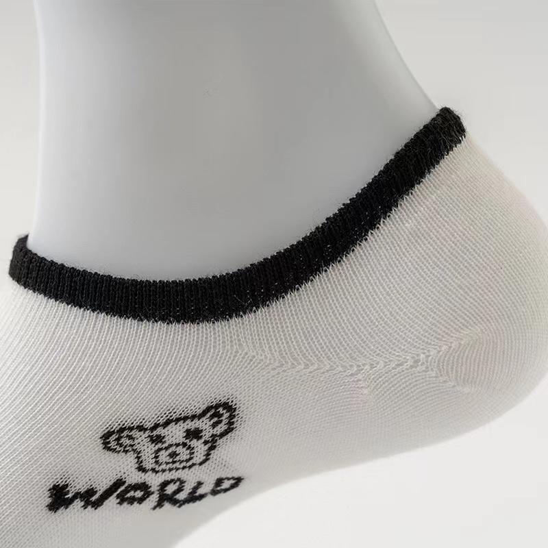 5 пар женских носков-лодочек, невидимые низкие силиконовые нескользящие летние носки до щиколотки, хлопковые сетчатые с сердечками, дышащие