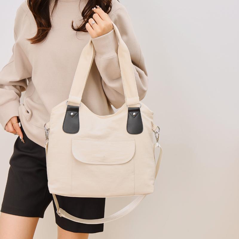 Новая сумка-тоут унисекс большой вместимости для ежедневных поездок на работу из нейлона, простая, атмосферная, универсальная, практичная, уникальная сумка через плечо