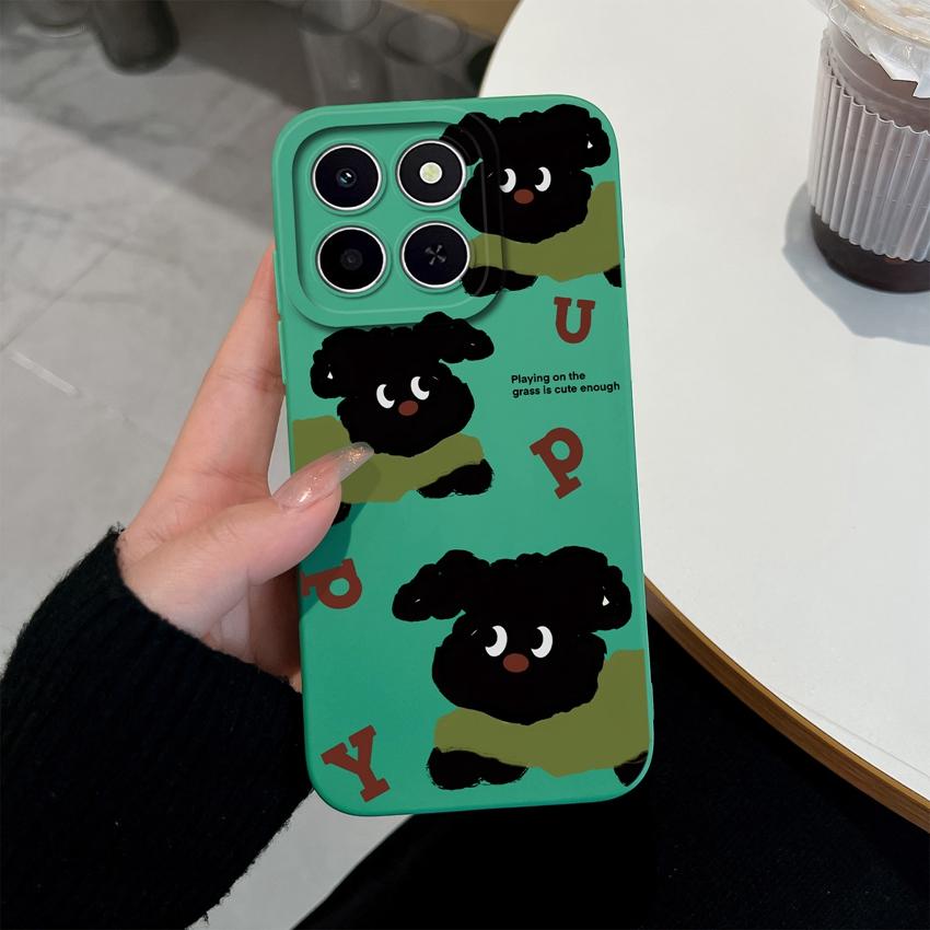 Для Huawei Honor X6C X7C 400 Pro Lite Чехол для телефона Милые розовые облачные узоры Жидкий силикон Недавно обновленные Противоударные Защитные чехлы Для Huawei Чехол