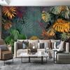 Mural Wallpaper Nordic Tropical Plants Vintage Leaves Photo Wall Painting Living Room TV Sofa Backdrop Home Decor Fresco