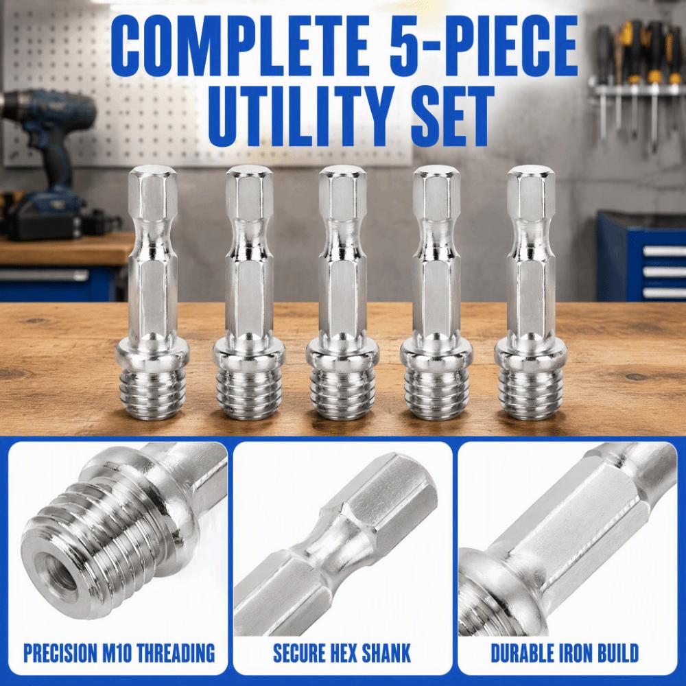 5pcs M10 Thread Size Drill Connecting Rod Hexagonal Socket Screw Shaft Converter Electric Drill Use