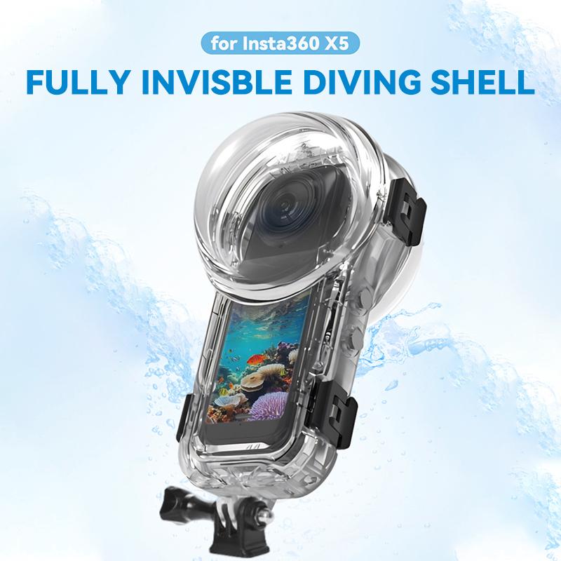Invisible Dive Case for Insta360 X5 Waterproof Housing Case for Insta 360 X5 Underwater Protector Diving Shell Accessories