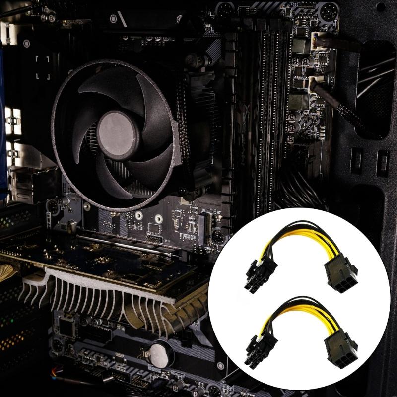 Разветвитель питания GPU 6-контактный female на 8-контактный male Адаптер-разветвитель Удлинительный кабель питания для видеокарты GPU