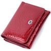 Stylish Women's Textured Wallet Made of Genuine Leather ST Leather 22731 Red