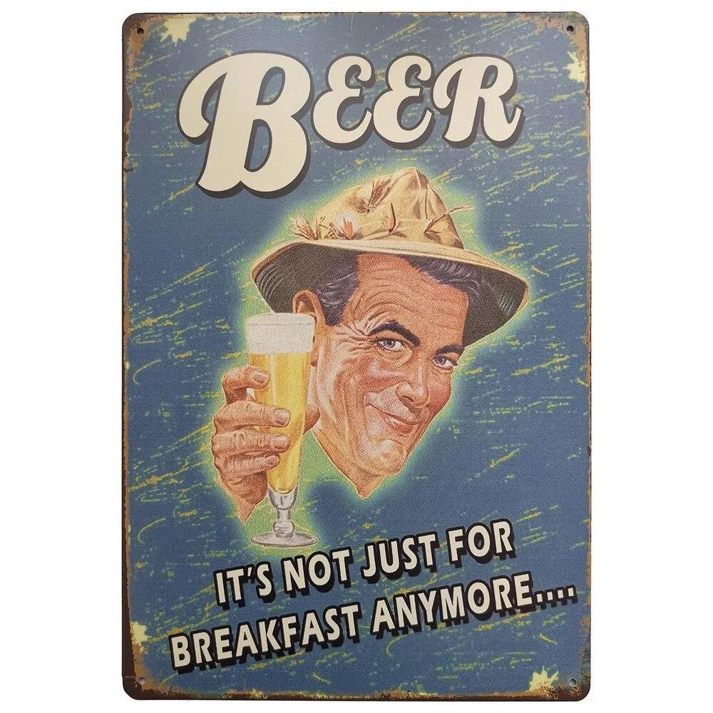 Beer Menu Free Beer Toorrow Metal Tin Signs Posters Plate Wall Decor for Bars Man Cave Cafe Clubs Retro Posters Plaque