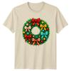 Christmas Wreath Holiday Unisexs TShirt Unisexs Tee Graphic Unisex Top