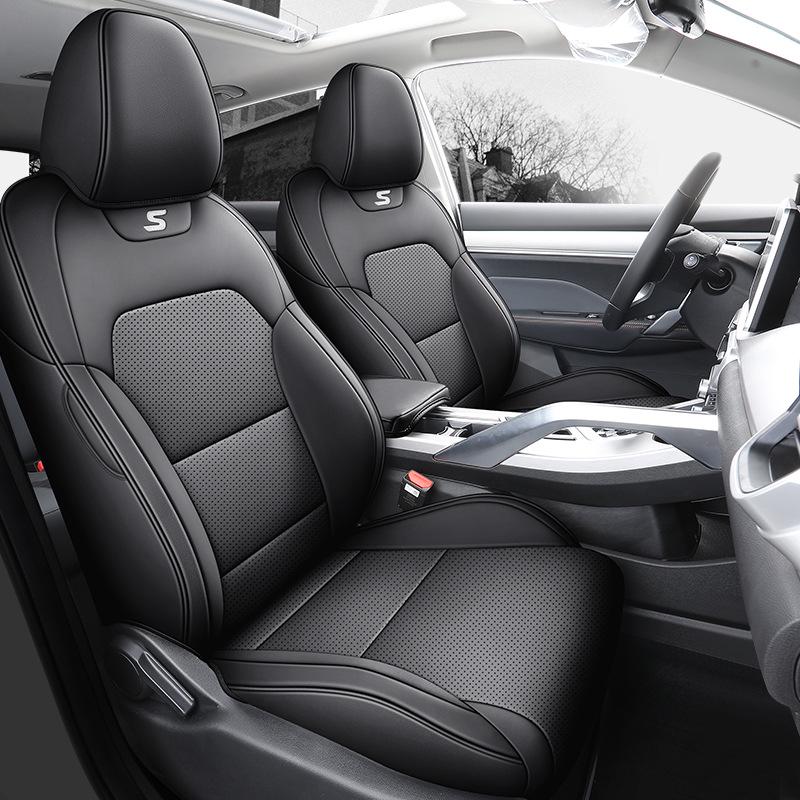 Bin Yue All-Season Leather Car Seat Cover, Full Surround, Universal Fit for Five Seats