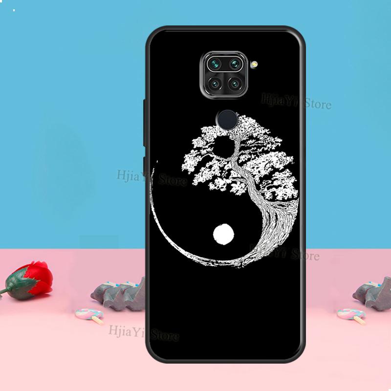 Черно-белый чехол Инь Ян для Redmi Note 8 9 10 11 12 Pro Plus 10S 11S 12S Чехол для Redmi 9C 10A 10C 12C Coque