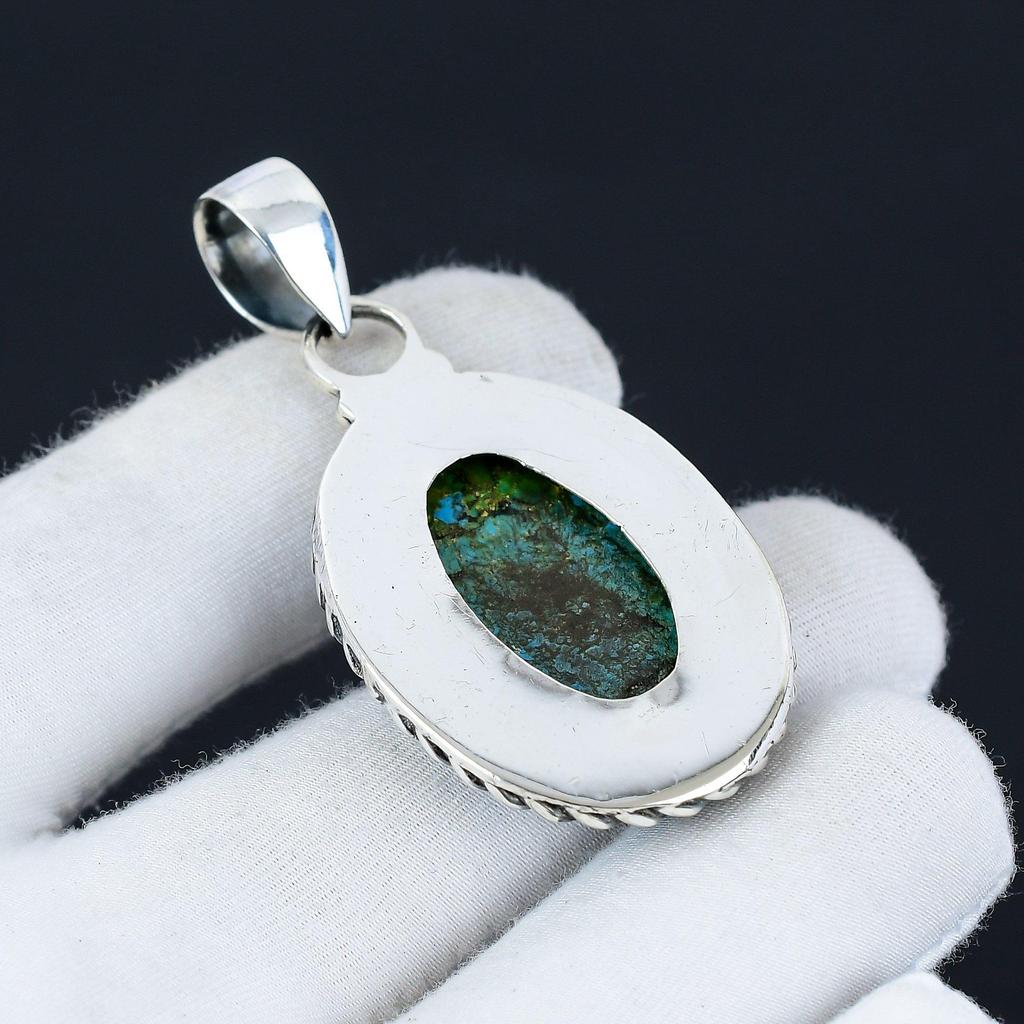 Подвеска из серебра 925 пробы с бирюзовым камнем, натуральная тибетская бирюза, праздничный подарок для нее, ювелирные изделия для особых случаев