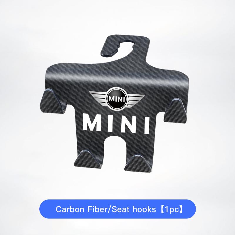 Carbon Fiber Portable Car Seat Back Hooks For MINI JCW Cabrio Cooper Countryman Aceman Clubman Coupe Paceman Roadster Hub Cap
