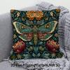 Butterfly Moth Pillow Cover Retro Floral Botanical Cushion Case Witchy Dark Cottagecore Home Decor