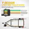 Oyviny 4 Pin 5 Wire Trailer Wiring Harness 18 Inches, 16AWG Pure Copper Bond Trailer Light Wiring For Utility Rewiring Both-Side Taillights 4 Way