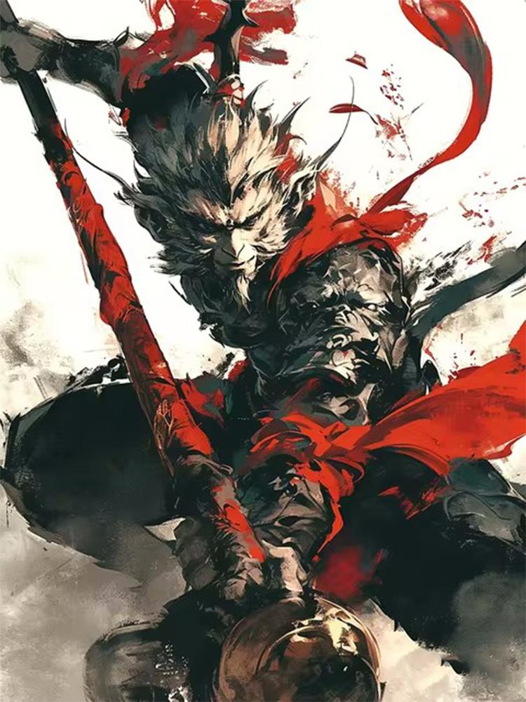 5D DIY Новый набор для алмазной живописи 5D DIY Черный миф Укун Игра Алмазная мозаика Вышивка Китайская мифология Персонаж Вышивка крестом