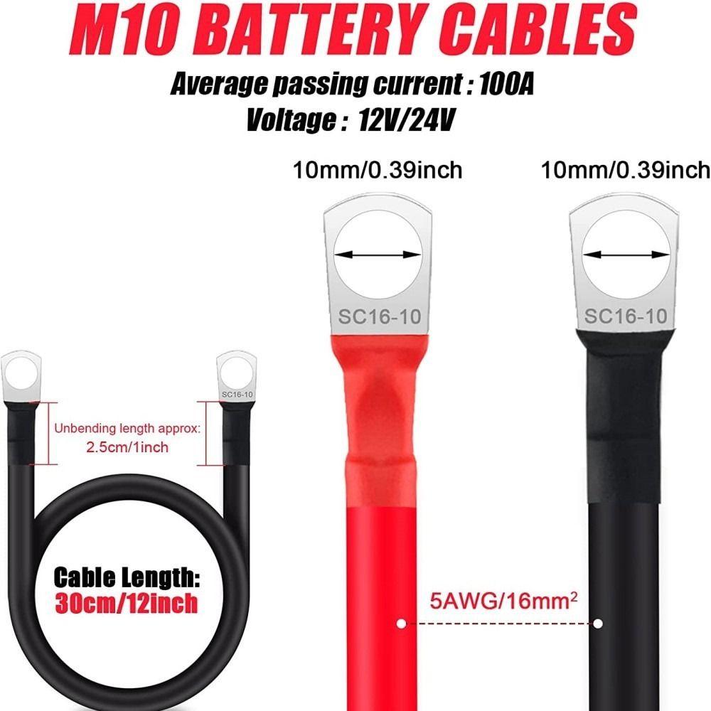 С клеммами SC Кабель инвертора аккумулятора 5AWG Провод автомобильного инвертора Новый многожильный медный провод