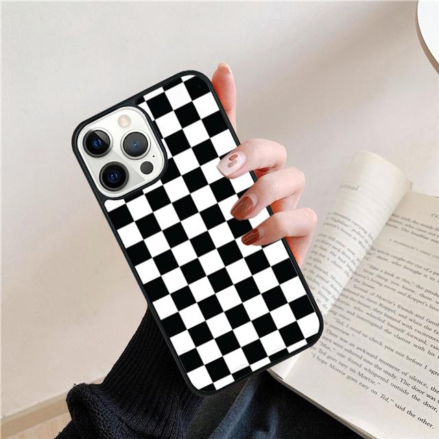 Клетчатый чехол для телефона iPhone 17 Air 15 16 Cover 14 11 13 Pro Max 12 Plus Max Cover Coque