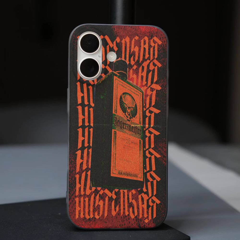 Привет J-Jagermeister Логотип Для IPhone 16 15 14 13 12 11 17 Pro Max Plus Волна Гофрированный Чехол для Телефона Противоударная Крышка