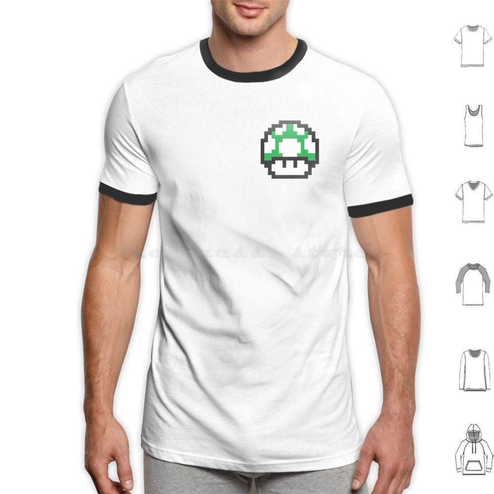 1up8 Бит Футболка Мужская Женская Детская 6XL 1up One Up Зеленая Игра 8 Бит Ретро Игра Ретро Гриб