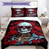 Knife Skull Bedding Set Breathable Duvet Cover with Pillowcases Decorative Bed Linen for Bedroom Home Decoration Birthday Gift