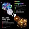 Светодиодные гирлянды RGB Smart Bluetooth Control USB Светодиодные гирляндные лампы Рождественская елка Открытый Новогодний коридор Гирлянда Огни Украшения