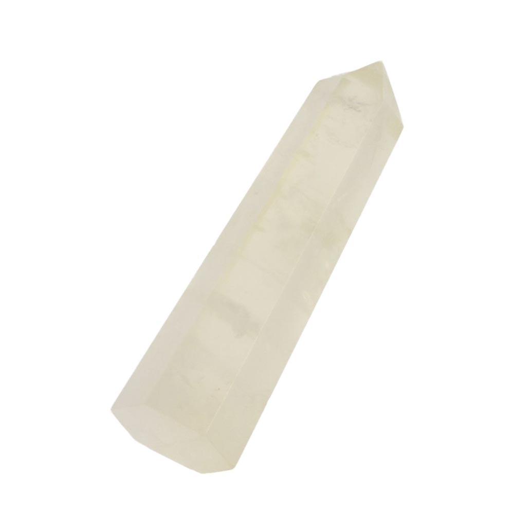 Unique Natural Crystal Beautiful Yellow Gem Home Decor Hexagonal Wand Column Energy Stone Pyramid