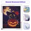 Полный круглый алмаз живопись Хэллоуин кошка вышивка тыква мозаика картина из страз подарок ручной работы 30x40 см/12x16 дюймов без