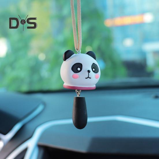 Зеркало заднего вида подвесное украшение в форме милого животного с шнурком легко устанавливается украшение для салона автомобиля