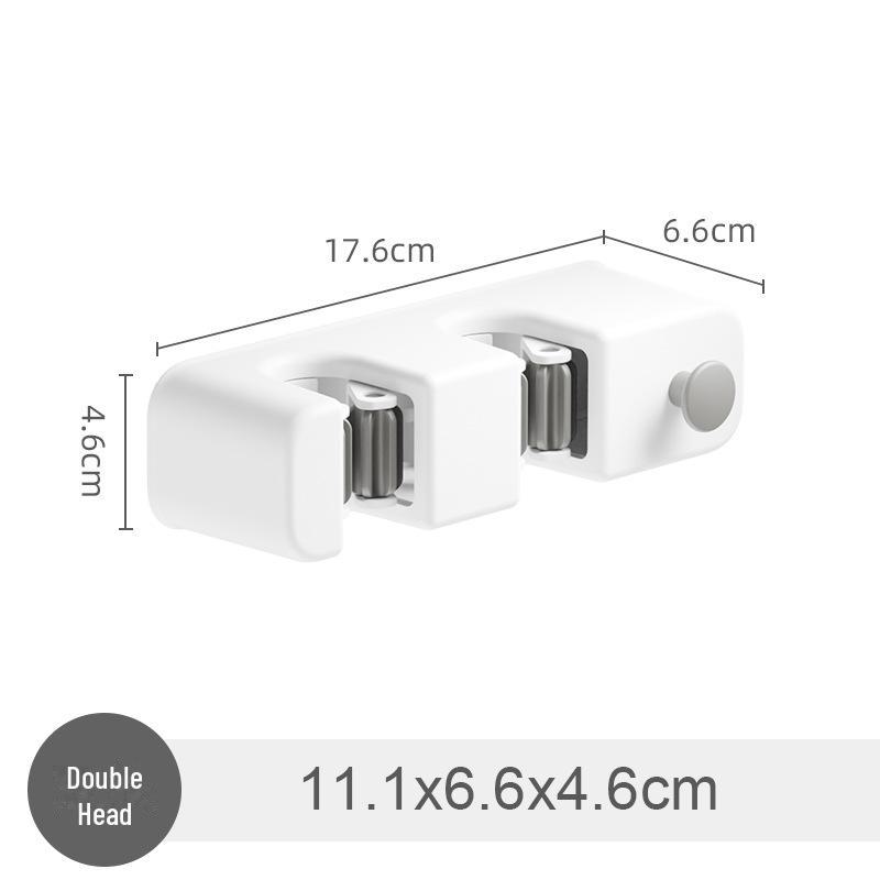 Настенный держатель для швабры и метлы без перфорации - прочный, не оставляющий следов многофункциональный зажим для ванной комнаты